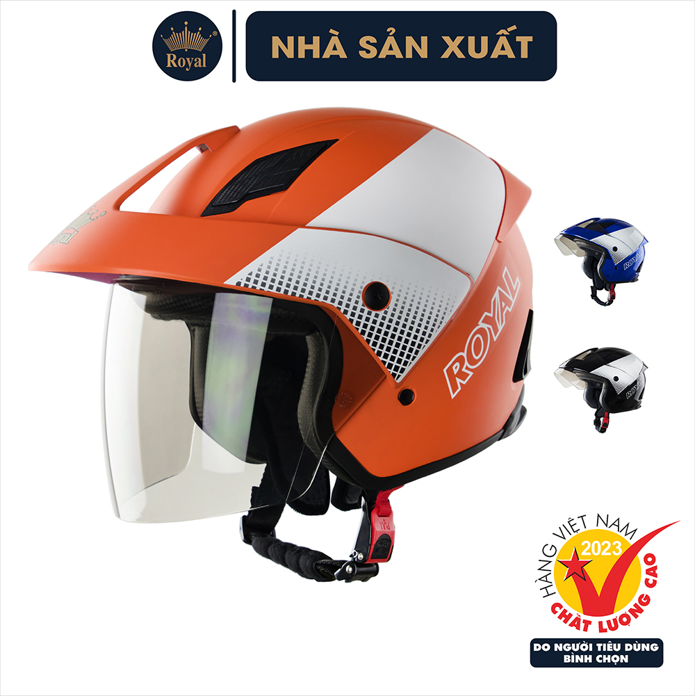 Mũ Bảo Hiểm 3 4 Royal M134C Thời Trang, Tiện Nghi, Hàng Chính Hãng, Bảo Hành 12 Tháng