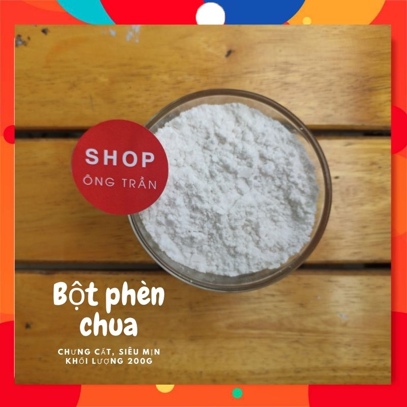 (200G) Bột phèn chua chưng cất, siêu mịn khử mùi hôi nách hôi chân SHOP ÔNG TRẦN