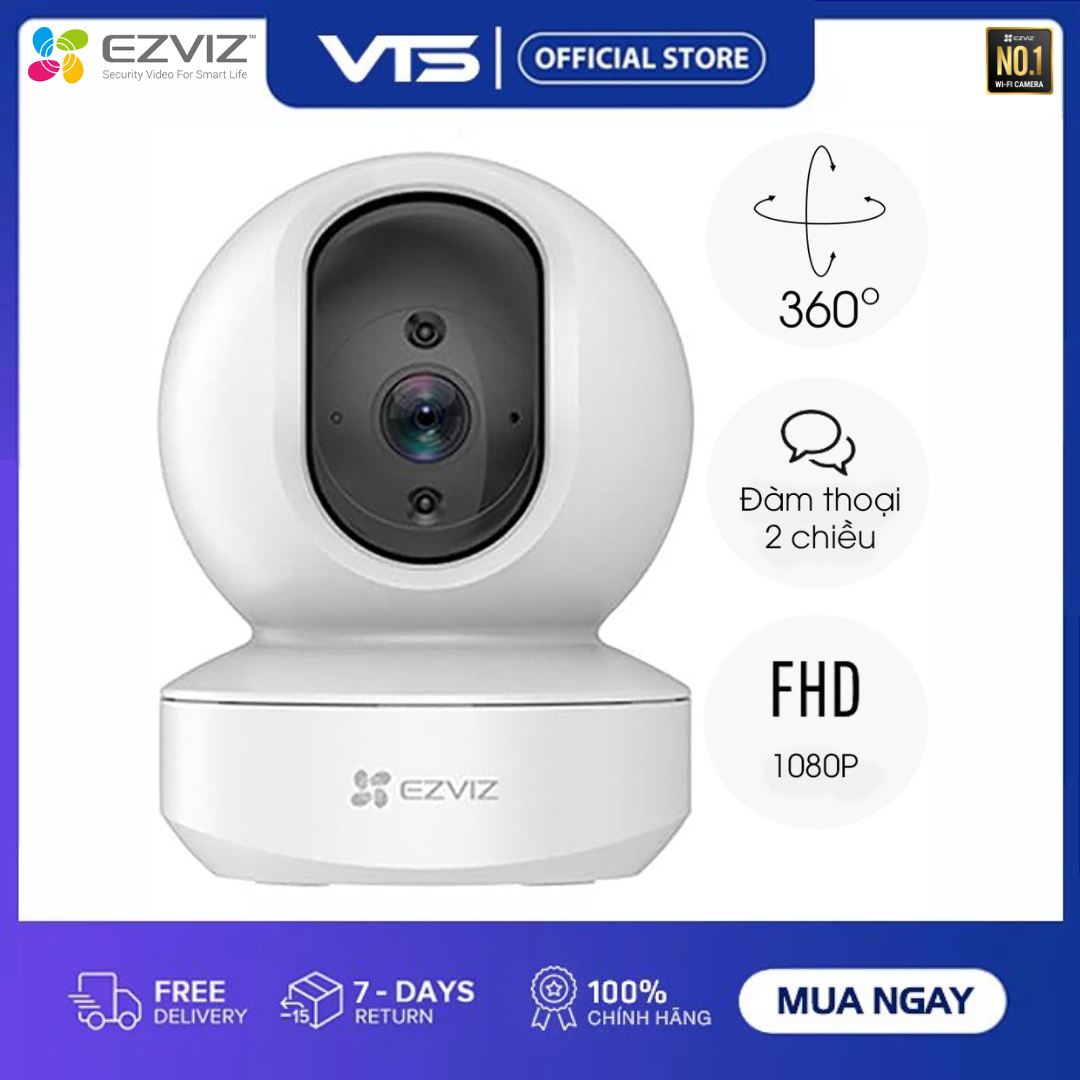 Camera WI-FI EZVIZ TY2 2MP 1080PFHD Trong Nhà, Quay Quét 360 Độ