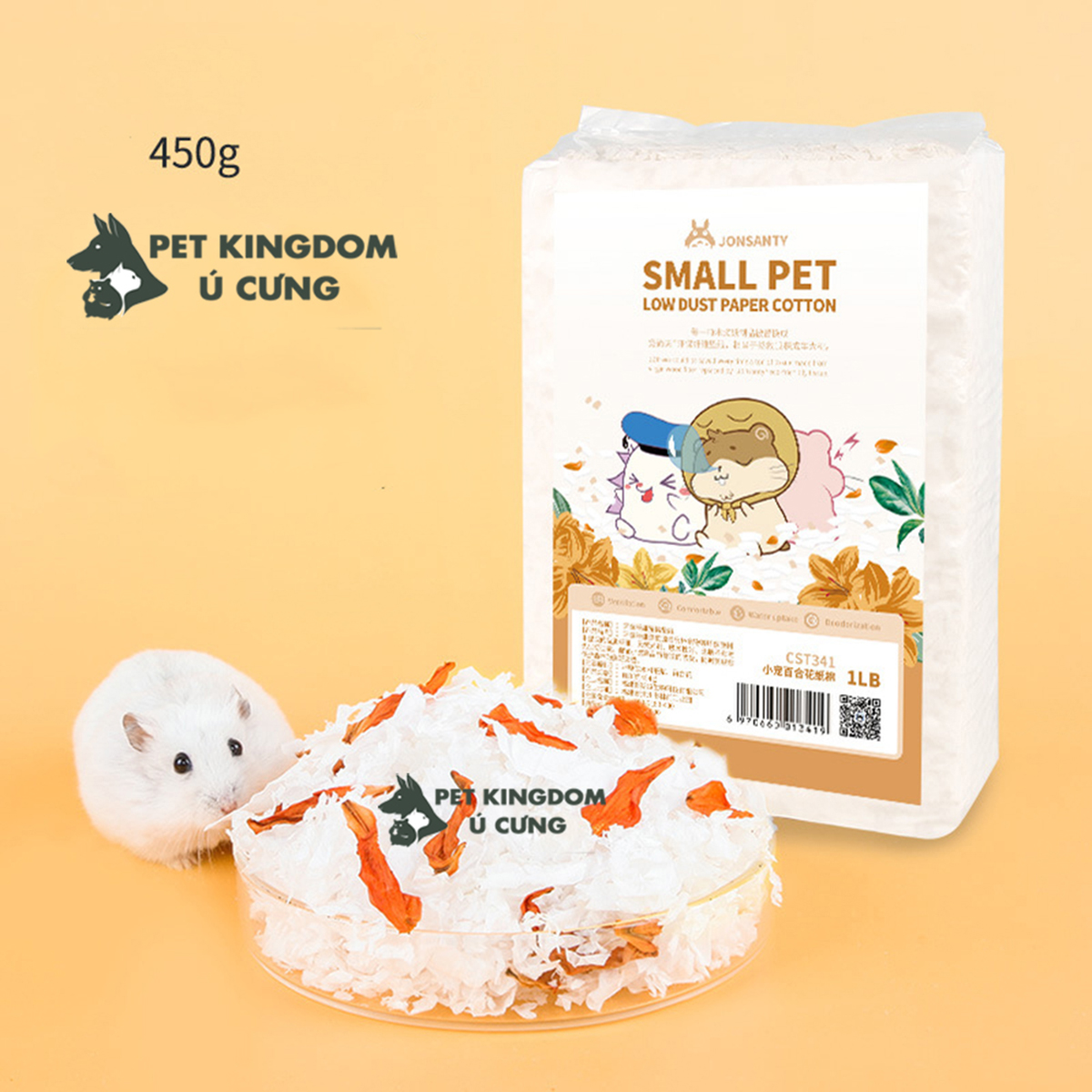 Giấy Lót Chuồng Hamster Jonsanty Gói 1LB