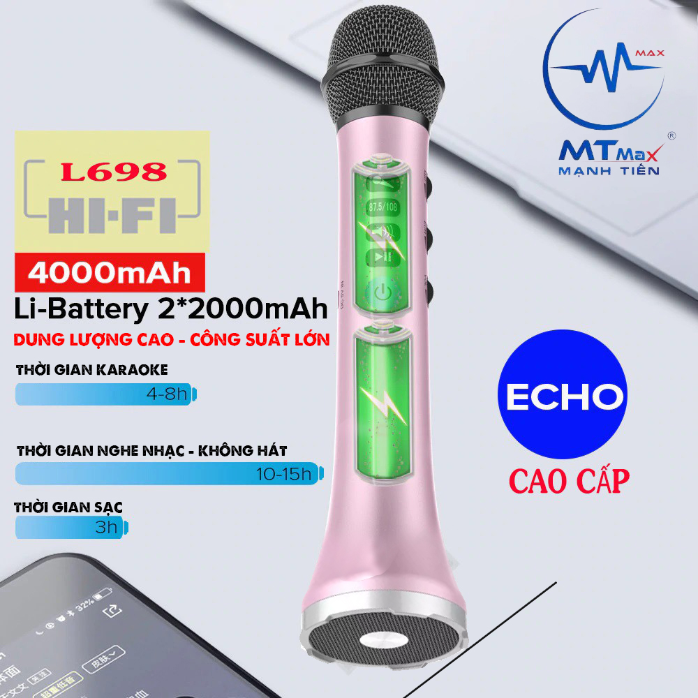 Micro karaoke bluetooth L698 LOA KÈM MICRO