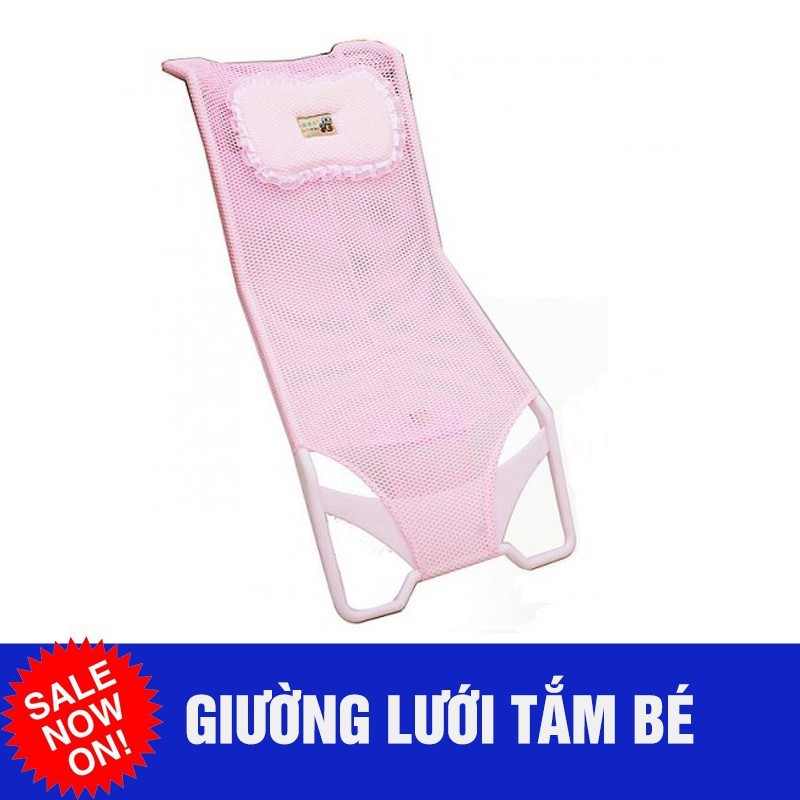 Giường lưới tắm kèm gối cho bé