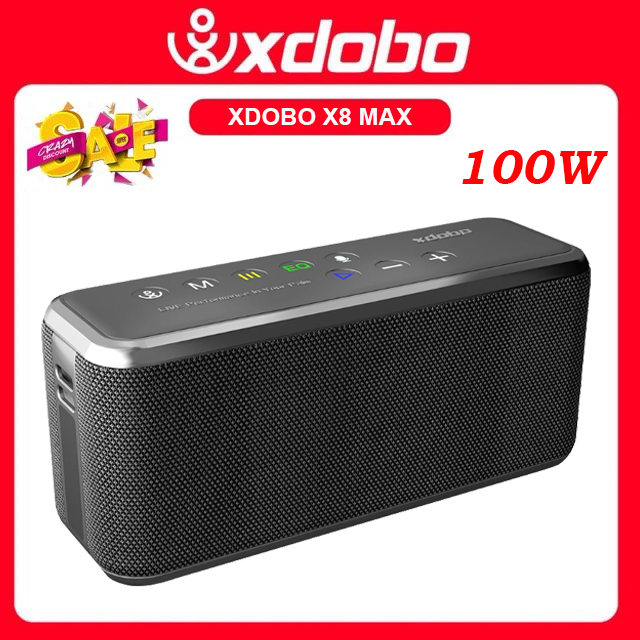 Loa Bluetooth 5.0 Di Động Xdobo X8 Max Công Suất 100W, Chống Nước IPX5, Hỗ Trợ EQ, Thẻ TF Cổng AUX - Bảo hành 12 tháng