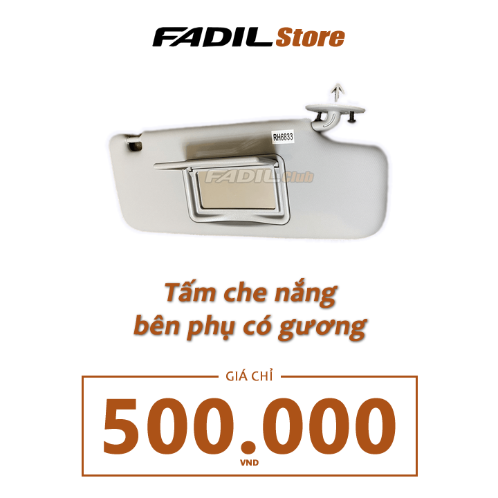 Tấm che nắng bên phụ có gương cho xe VinFast Fadil