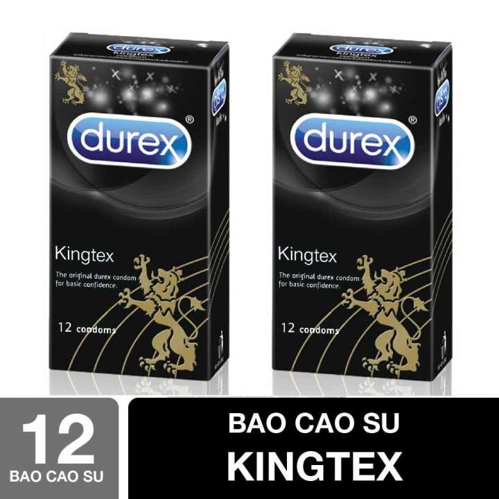 Combo 2 hộp bao cao su durex kingtex hộp 12 chiếc