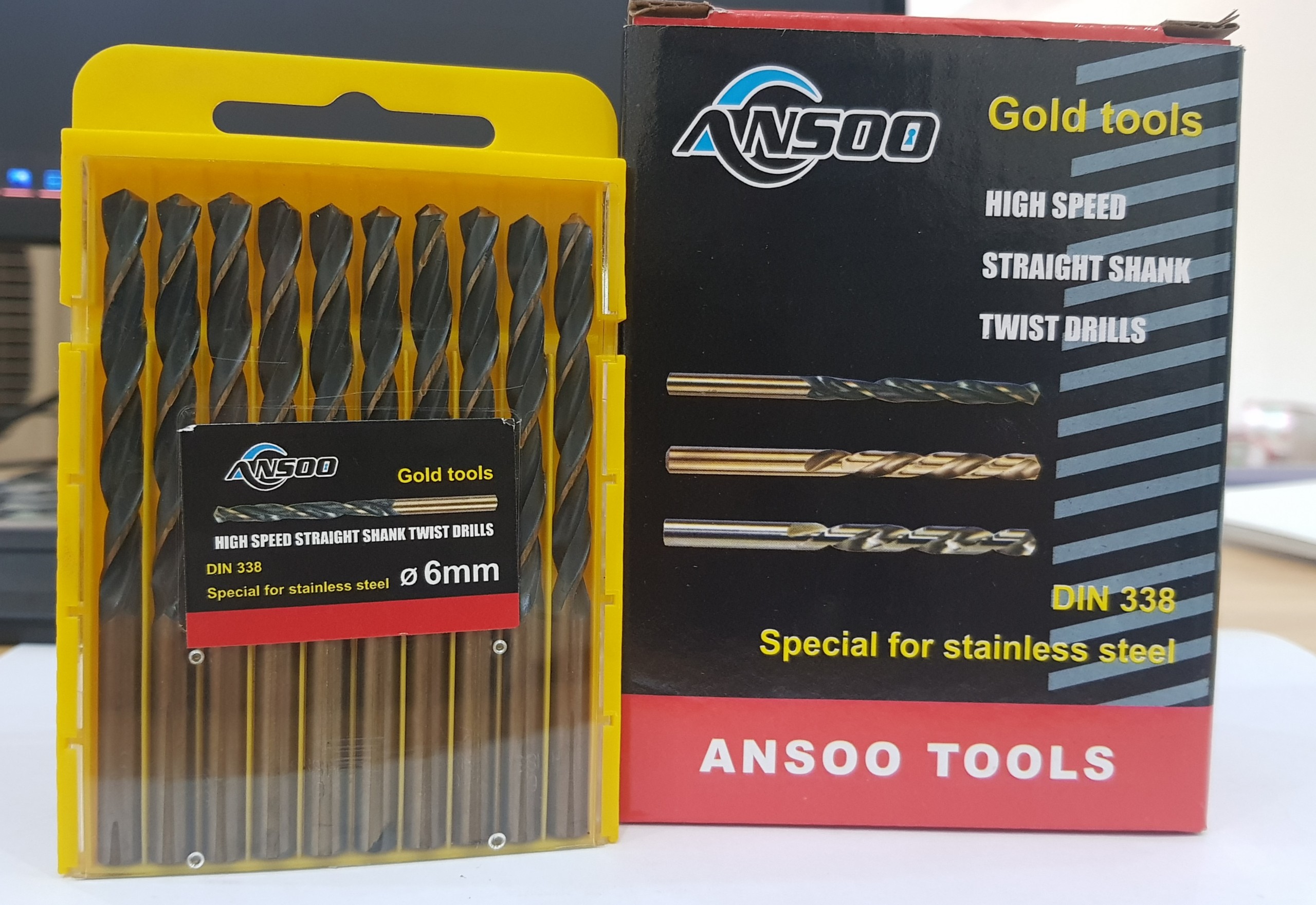 Mũi khoan inox ansoo 1mm - 6.5mm. inox chất lượng cao