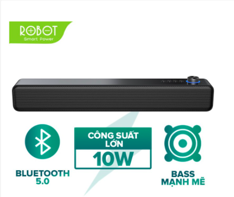 Soundbar bluetooth công suất 10w pin 1200mah_ loa bluetooth để bàn robot rb480- hàng chính hãng