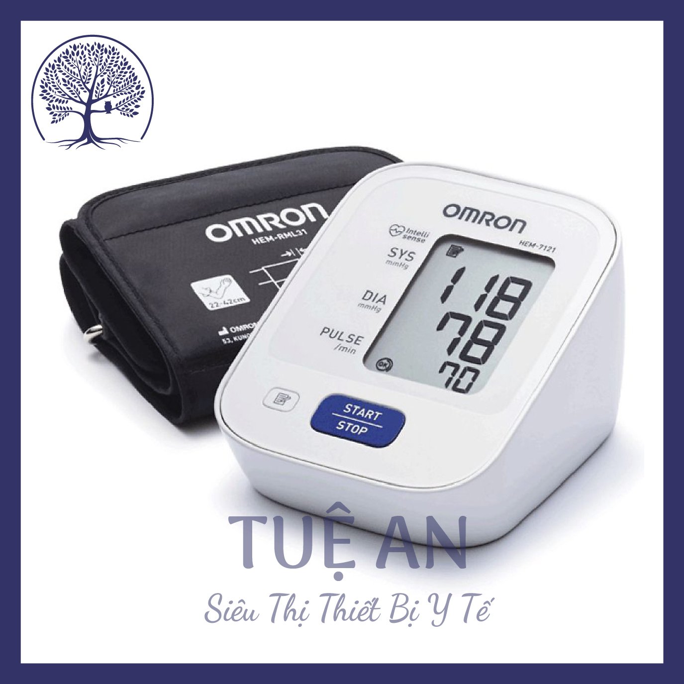 Máy đo huyết áp bắp tay Omron Hem-7121