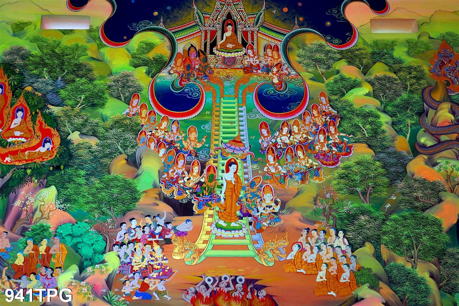Tranh dán tường 3d phật - tranh dán bàn thờ phật