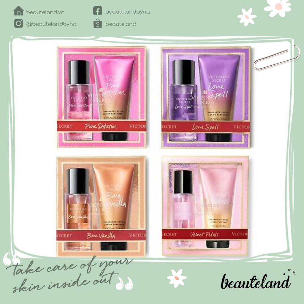 Set quà tặng dưỡng thể và xịt thơm Victoria's Secret