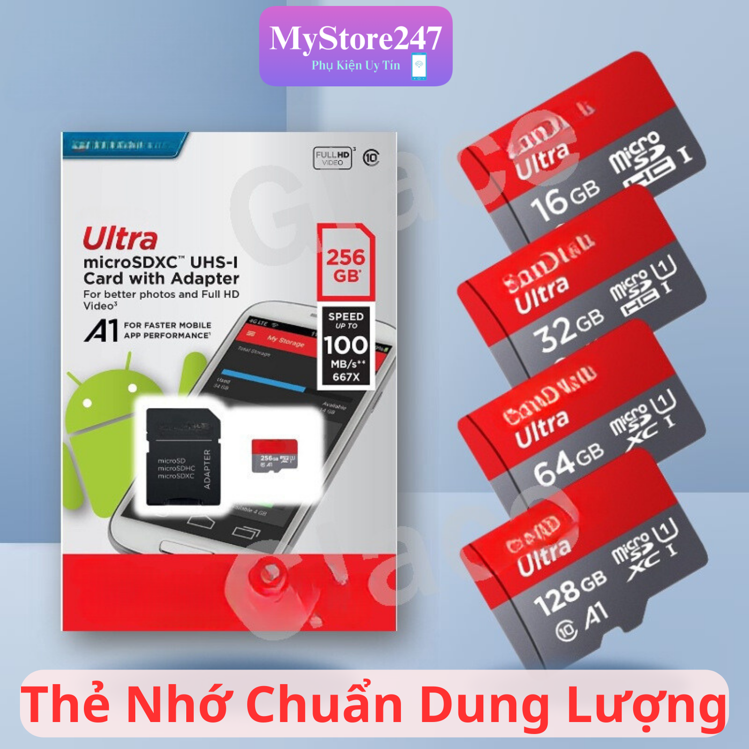 Thẻ Nhớ Điện Thoại Máy Ảnh 4GB 8GB 16GB 32GB 64GB 128GB Kèm Vỏ Thẻ Micro SDHC 80MB / s TF Thẻ Nhớ Cho Camera Thẻ Nhớ Điện Thoại