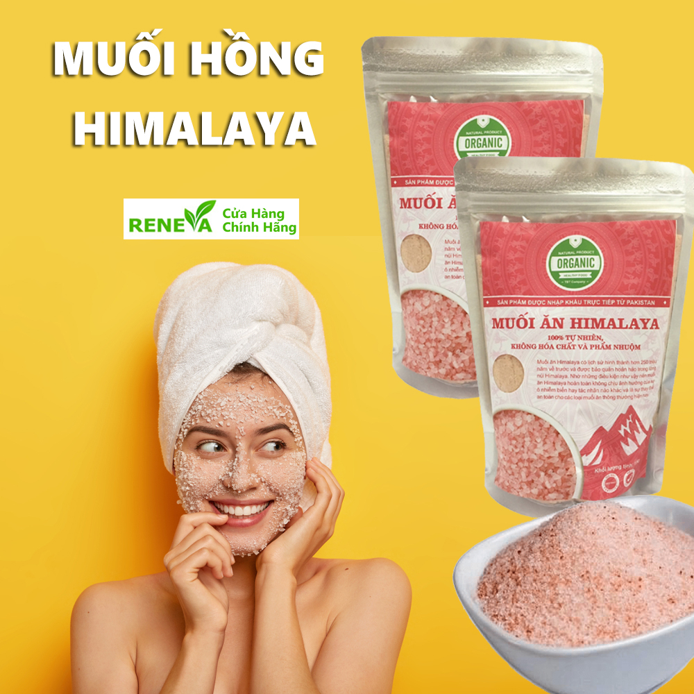 Muối hồng Himalaya - Muốn Ăn Himalaya 100% Từ Tự Nhiên, Tuyệt Đối An Toàn, Không Phẩm Màu [500g]