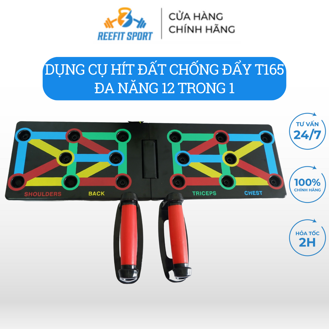 Dụng Cụ Hít Đất Chống Đẩy T165 Đa Năng 12 in 1