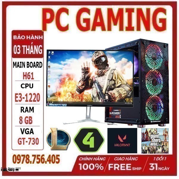 Pc gaming giá rẻ chiến lol fifa4 gta 5......