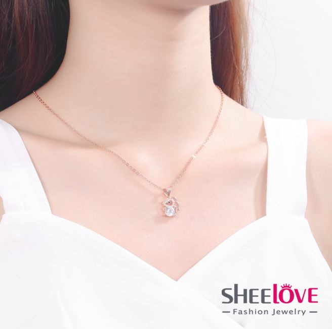 Bộ trang sức đính đá hình chuột lấp lánh TS-C260