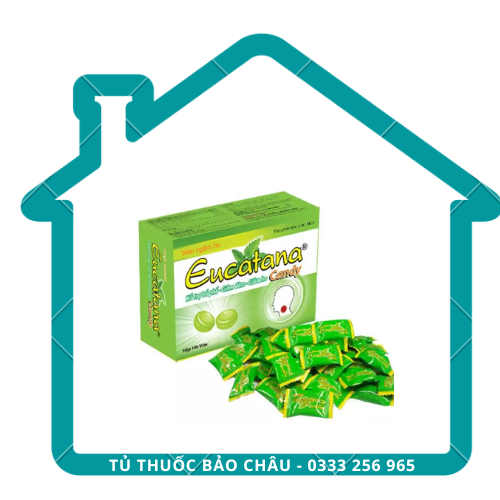 Kẹo ngậm ho Eucatana Hộp 100 viên - Hộp 24 viên - Giúp bổ phổi - giảm ho trong các trường hợp: ho gió - ho khan - ho có đờm - ho rát họng - ho do thời tiết thay đổi - Làm giảm khản tiếng - giữ thơm miệng