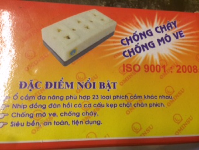 Ổ cắm 3 lỗ chính hãng vinakip- siêu bền