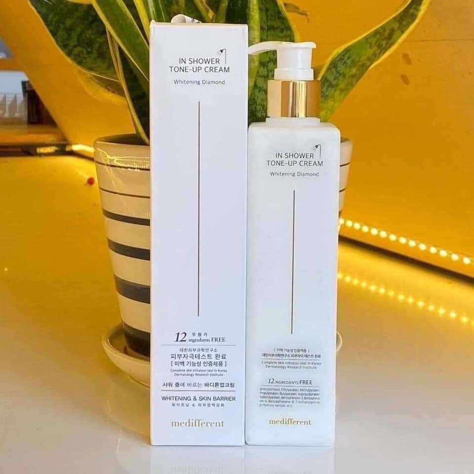 Sữa tắm ủ trắng và dưỡng trắng da medifferent in shower tone up cream 300ml