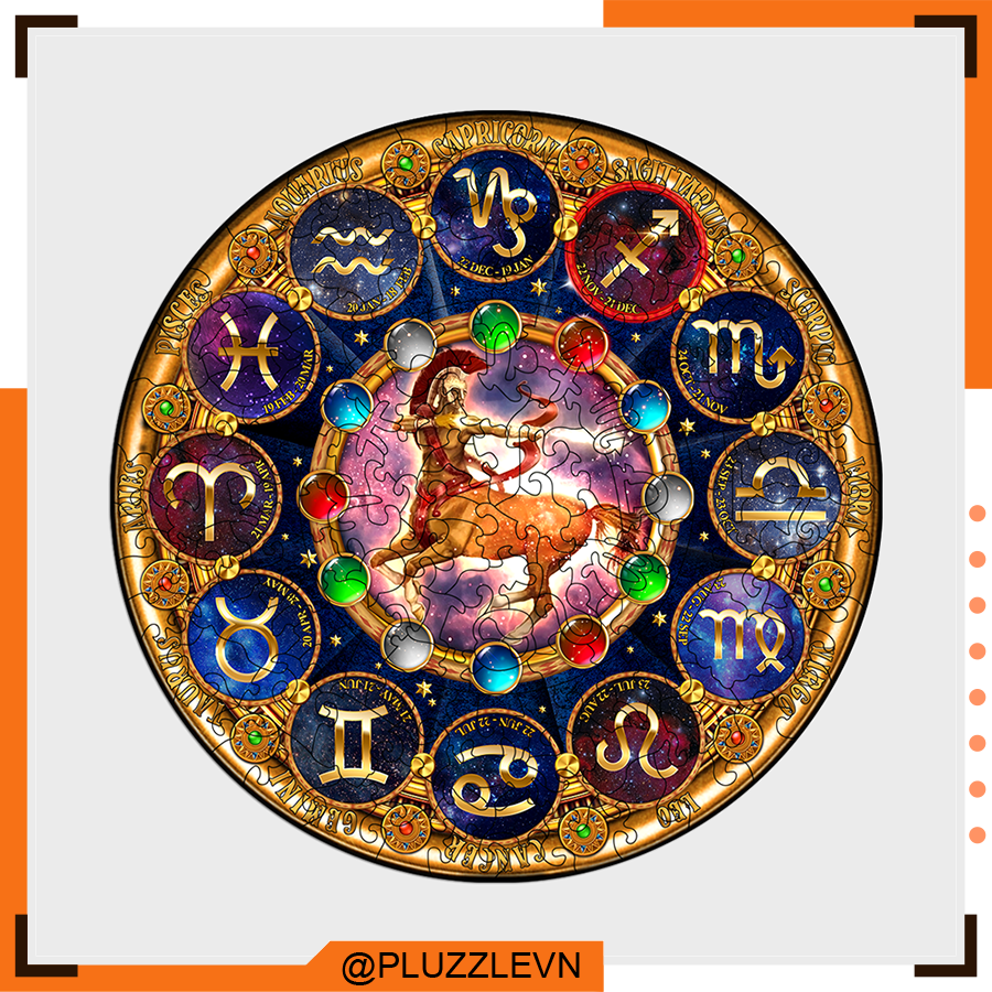 Puzzle Bộ Xếp Hình Gỗ 12 Cung Hoàng Đạo bởi PLUZZLE- Cung Nhân Mã – PZ150