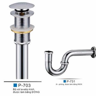 [Q.Tân Bình] Bộ xả lavabo kiếng dùng cho chậu lavabo nổitô nổi