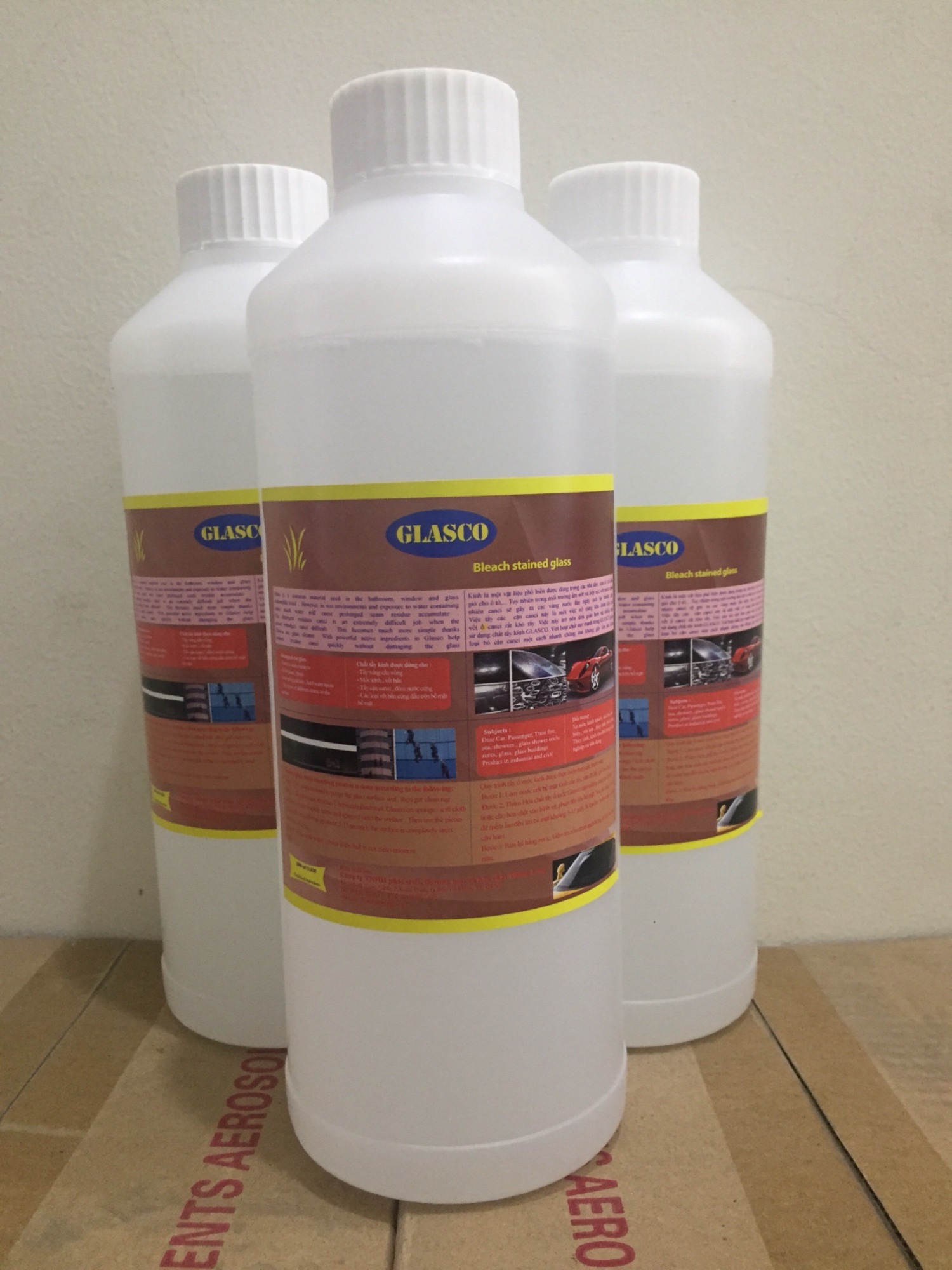 Nước tẩy ố kính vẩy cá đóng cặn canxi - glasco
