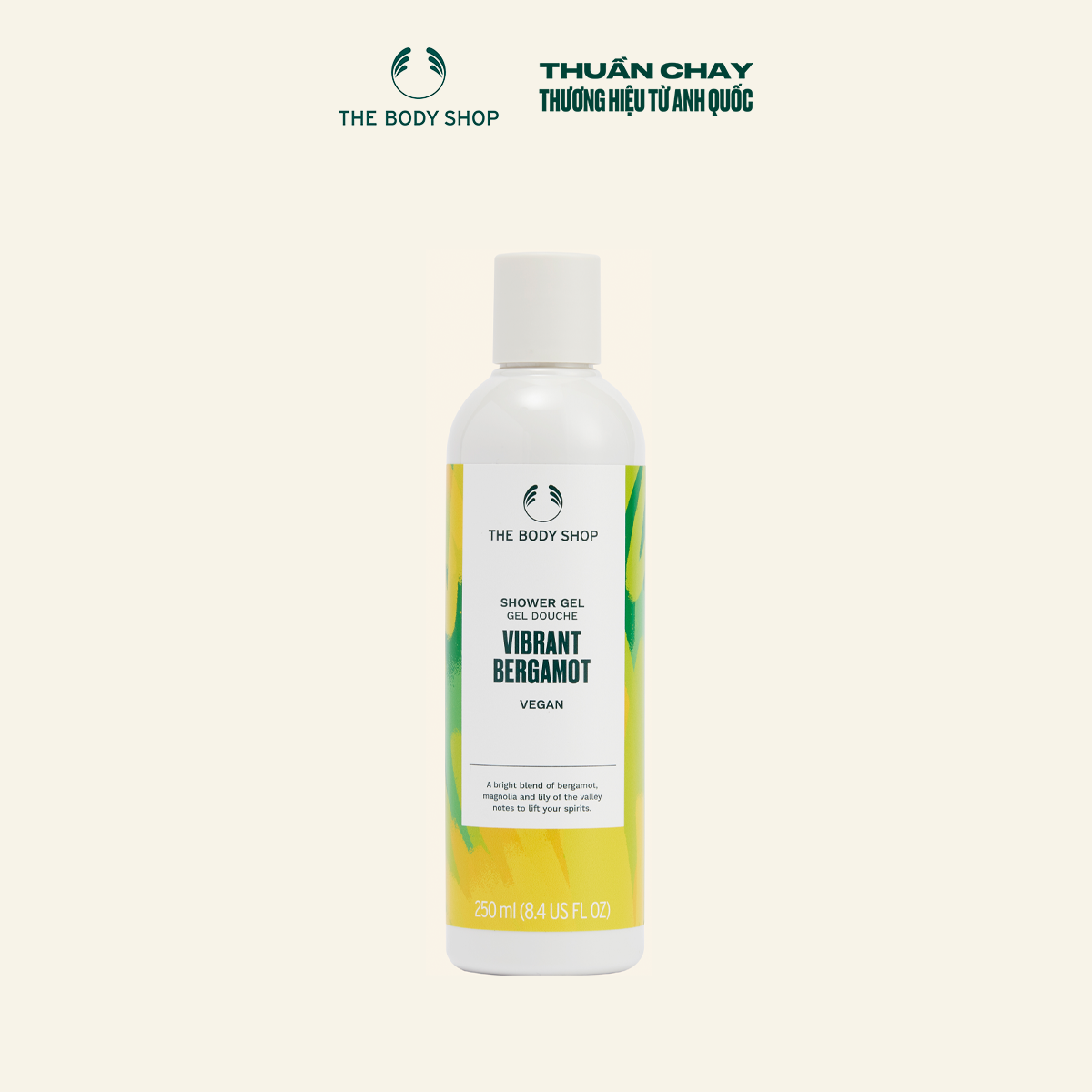   HSD 2 2028  Sữa Tắm Hương Cam Bergamot Vibrant Bergamot Shower Gel 250ml The Body Shop 