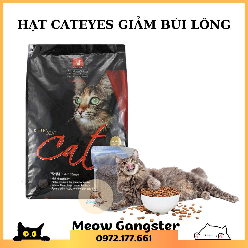 Thức ăn mèo CATEYES , Thức ăn khô cho mèo, Hạt Cateyes Cân bằng dinh dưỡng
