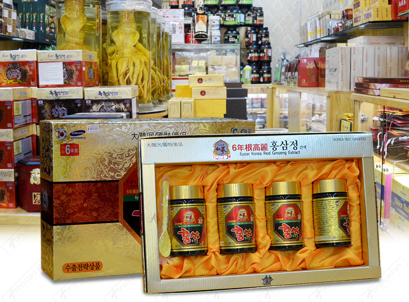 [HCM]Cao Hồng Sâm Samsung Hàn Quốc Cao hồng sâm hộp giấy IRE Kanghwa - Hộp 4 lọ x 250g