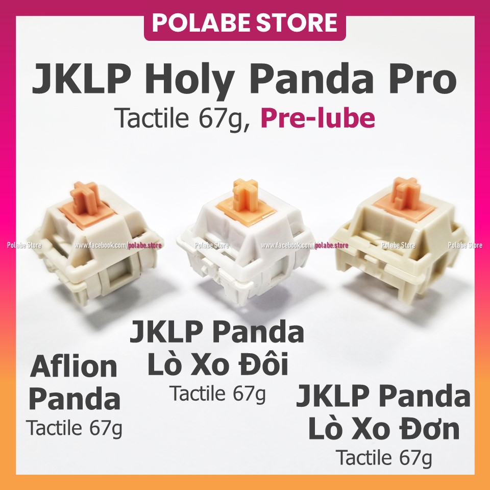 Công tắc JKLP Holy Panda Pro tactile switch prelube bàn phím cơ Aflion Panda - Polabe Store