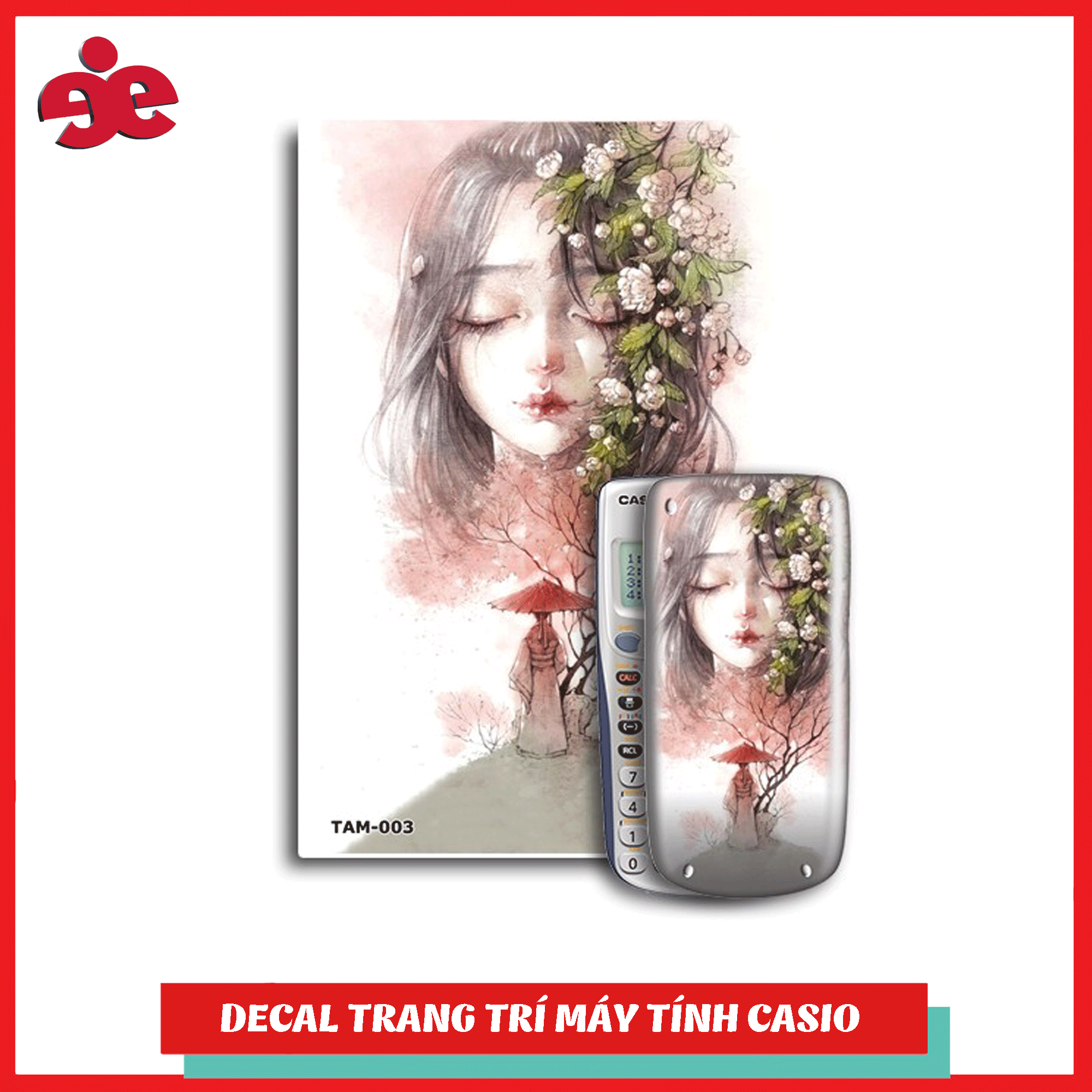 Bộ 2 decal trang trí máy tính cầm tay Anime 003