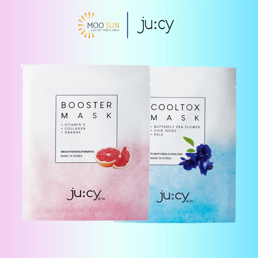 Mặt nạ dưỡng da booster mask - cooltox mask ju:cy hàn quốc 25ml