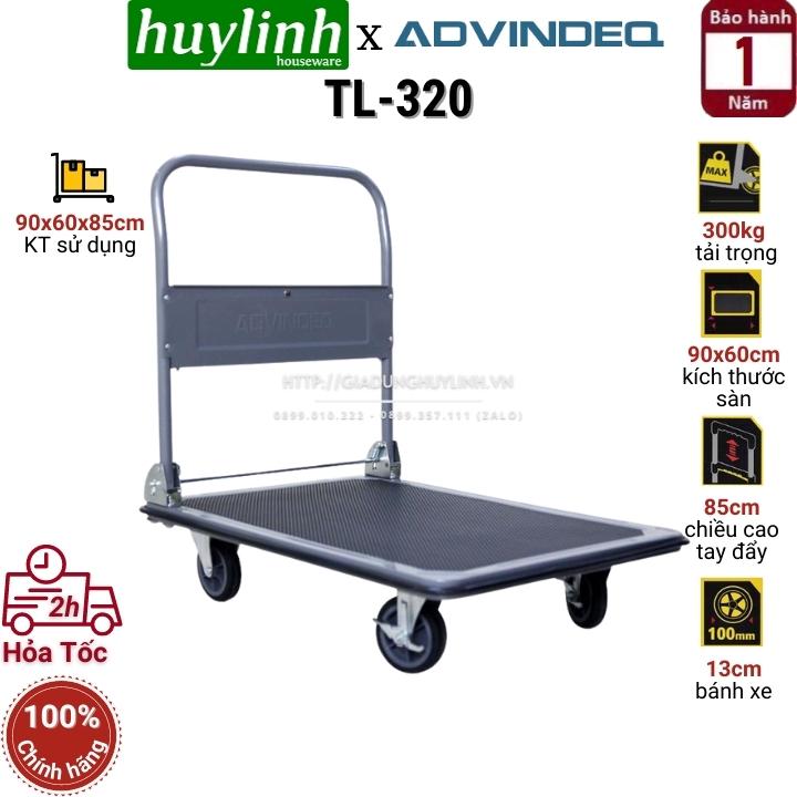 Xe kéo đẩy hàng sàn thép advindeq tl-320 - tải trọng 320kg