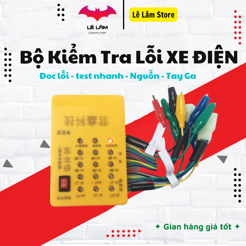 Thiết bộ đọc lỗi, kiểm tra nhanh lỗi xe điện, xe đạp điện nguồn tay ga, ic , đèn còi - lê lâm store