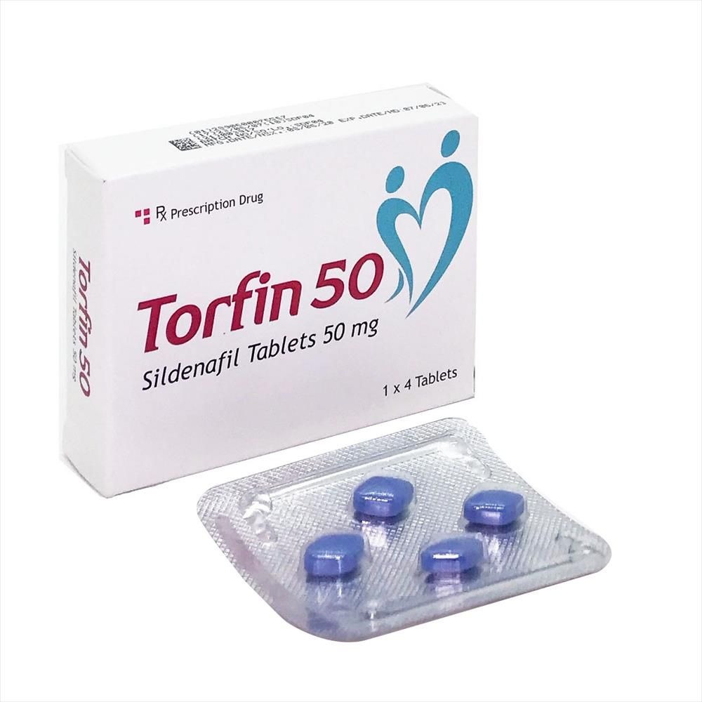 Vỉ 4 viên Torfin 50 - che tên khi giao Đức Nghiệp Pharmacy