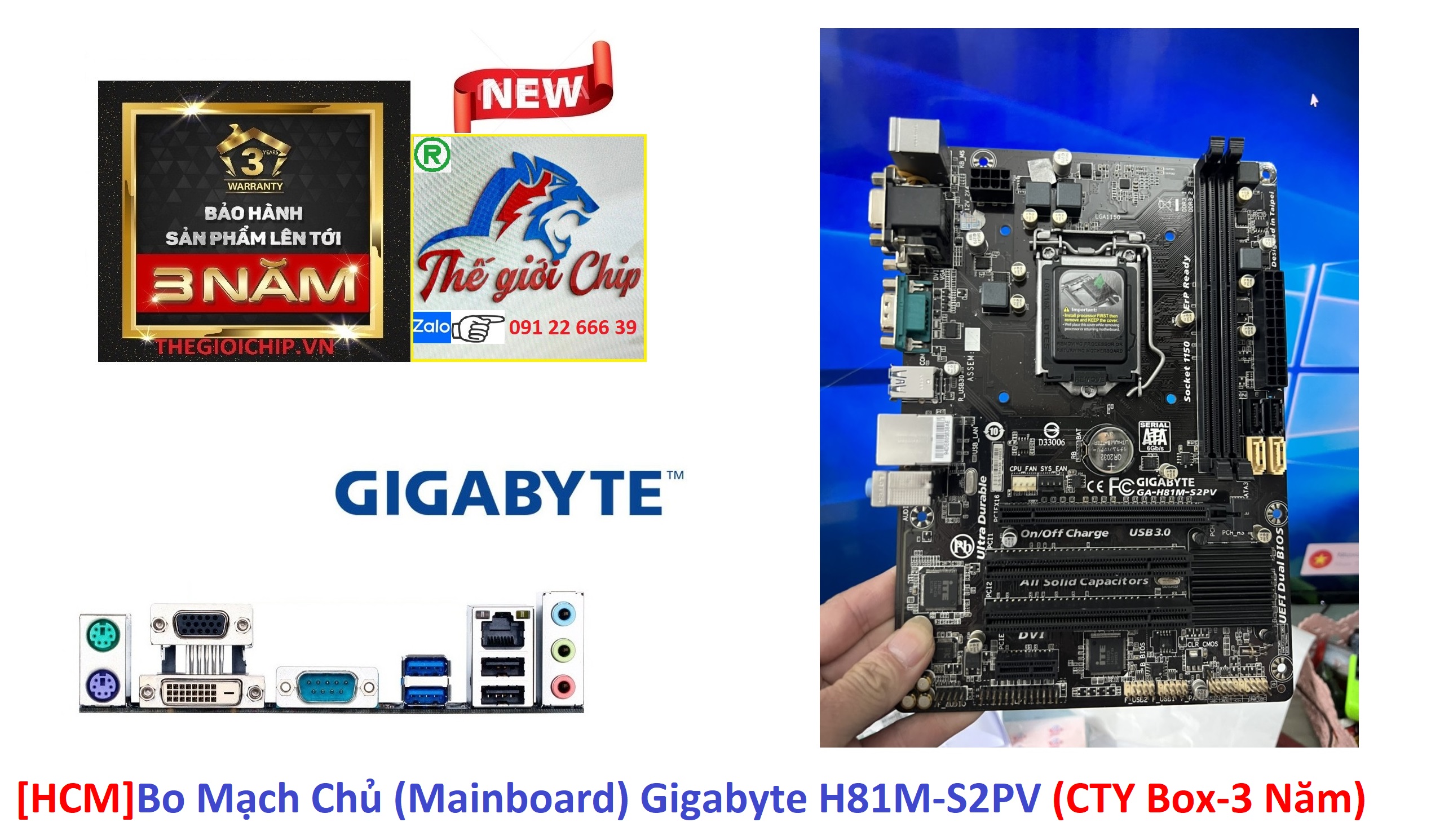 Bo mạch chủ gigabyte h81m-s2pv