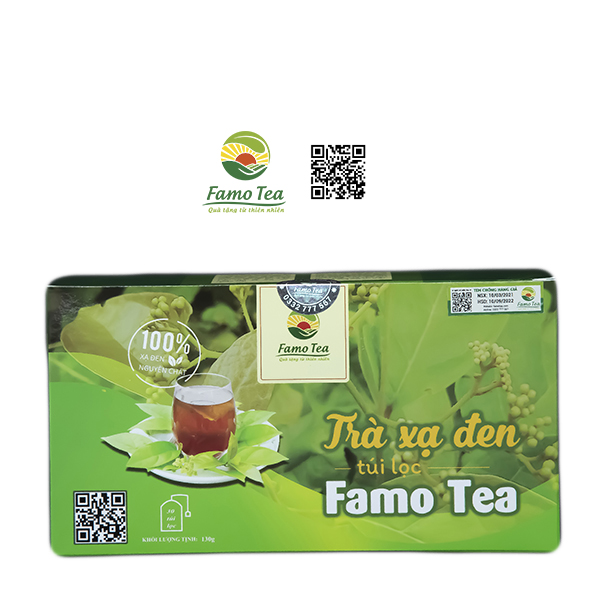 [CHÍNH HÃNG] Trà Xạ Đen Famo Tea túi lọc, (Thảo mộc-100% Xạ Đen) Hỗ trợ và phòng ngừa các bệnh về Gan, Giảm men gan, Giảm mỡ trong Gan, Ổn định huyết áp, Ngủ ngon, Thải độc, Giảm cân, Tăng sức đề kháng, hỗ trợ Gan.