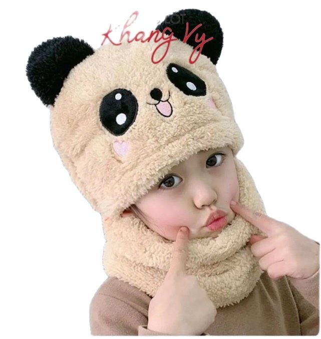 Mũ len cho bé kèm khăn quàng cổ - Chất liệu lông cừu - Ấm - Mịn - Thích hợp cho bé - Đồ Lót Khang Vy
