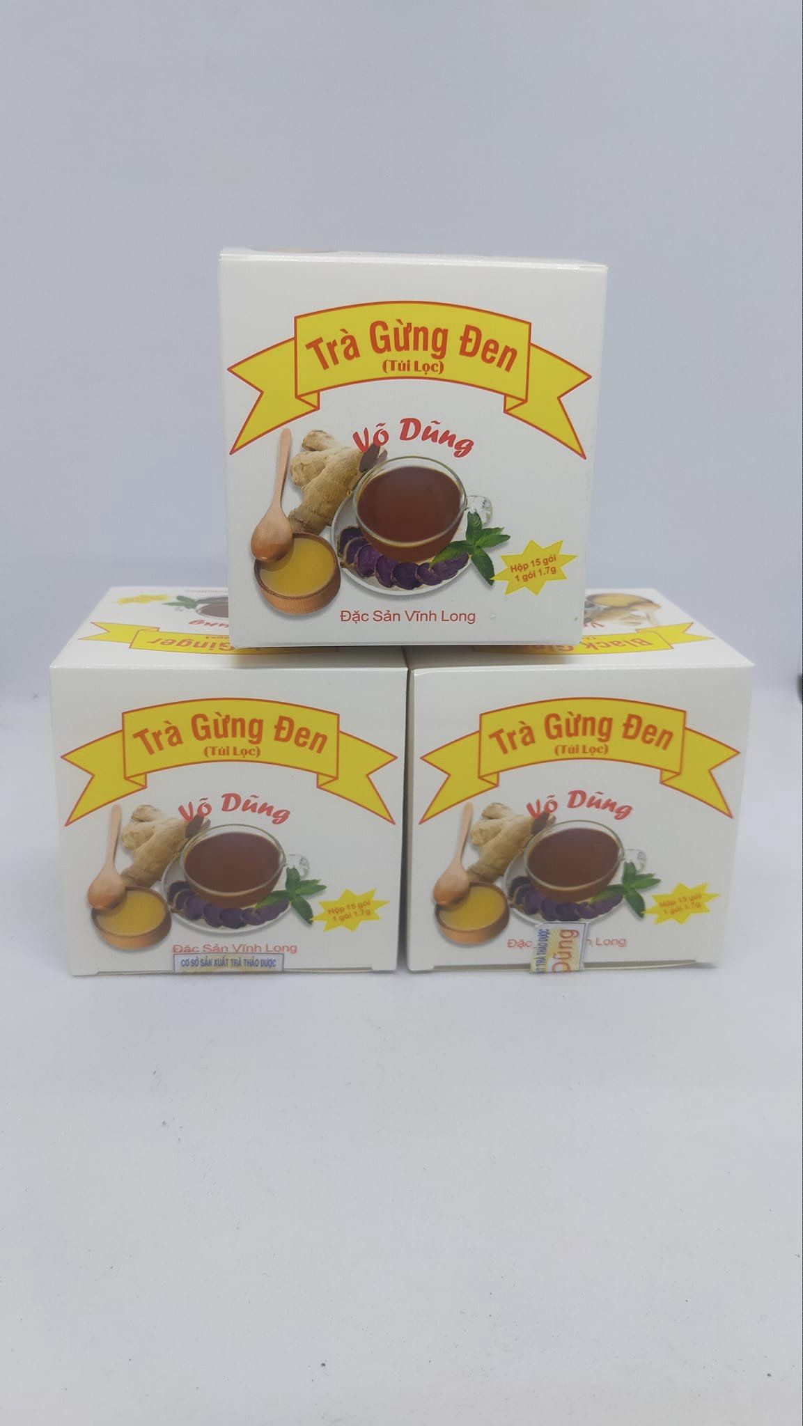 Hot - combo 3 hộp - trà gừng đen