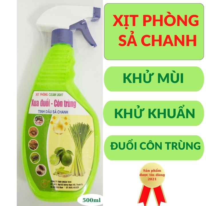 Xịt Thảo Mộc Sát Khuẩn Không Khí - Xua Đuổi Muỗi Kiến Gián Côn Trùng Chai 500ml