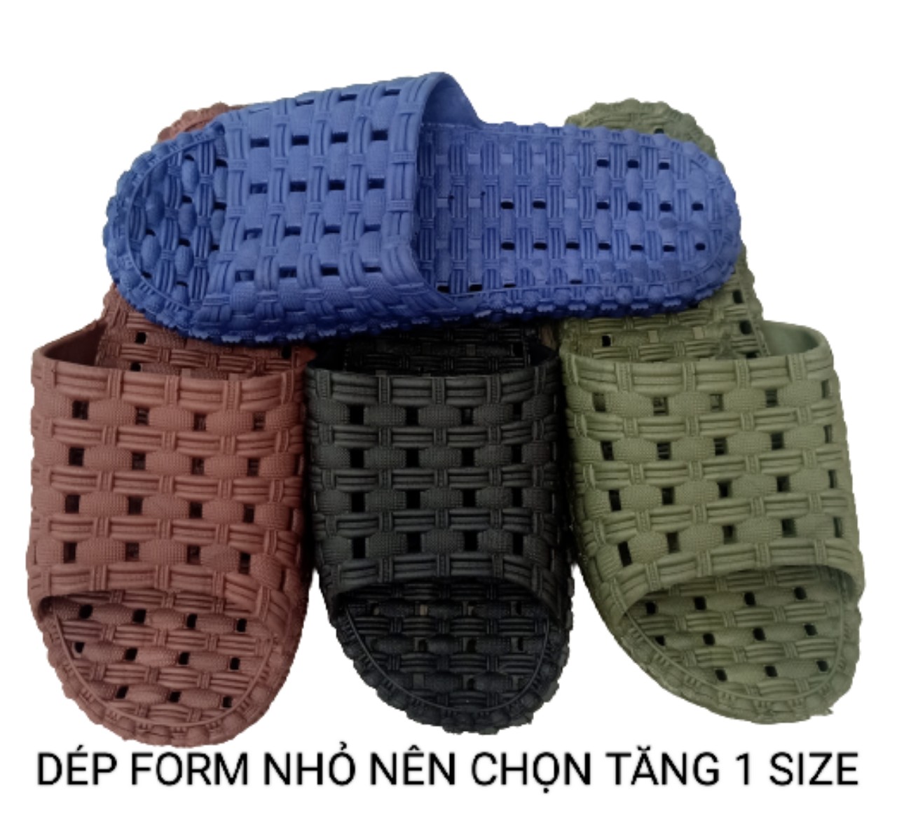 (TĂNG 1 SIZE) Dép lỗ quai ngang, dép lào khách sạn Nam Nữ unisex, chát liệu PVC mềm dẻo, thích hợp mang trong nhà, Spa, văn phòng, nhà tắm chống trơn trượt (DÉP FROM NHỎ NÊN CHỌN TĂNG 1 SIZE)