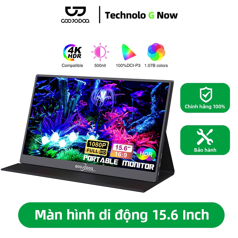 【Free Gift Màn hình di động GOOJODOQ 15.6 14 Inch 1920*1080P FHD IPS USB-C HDMI Portable Monitor Cho Laptop máy tính điện thoại máy chơi game PS4