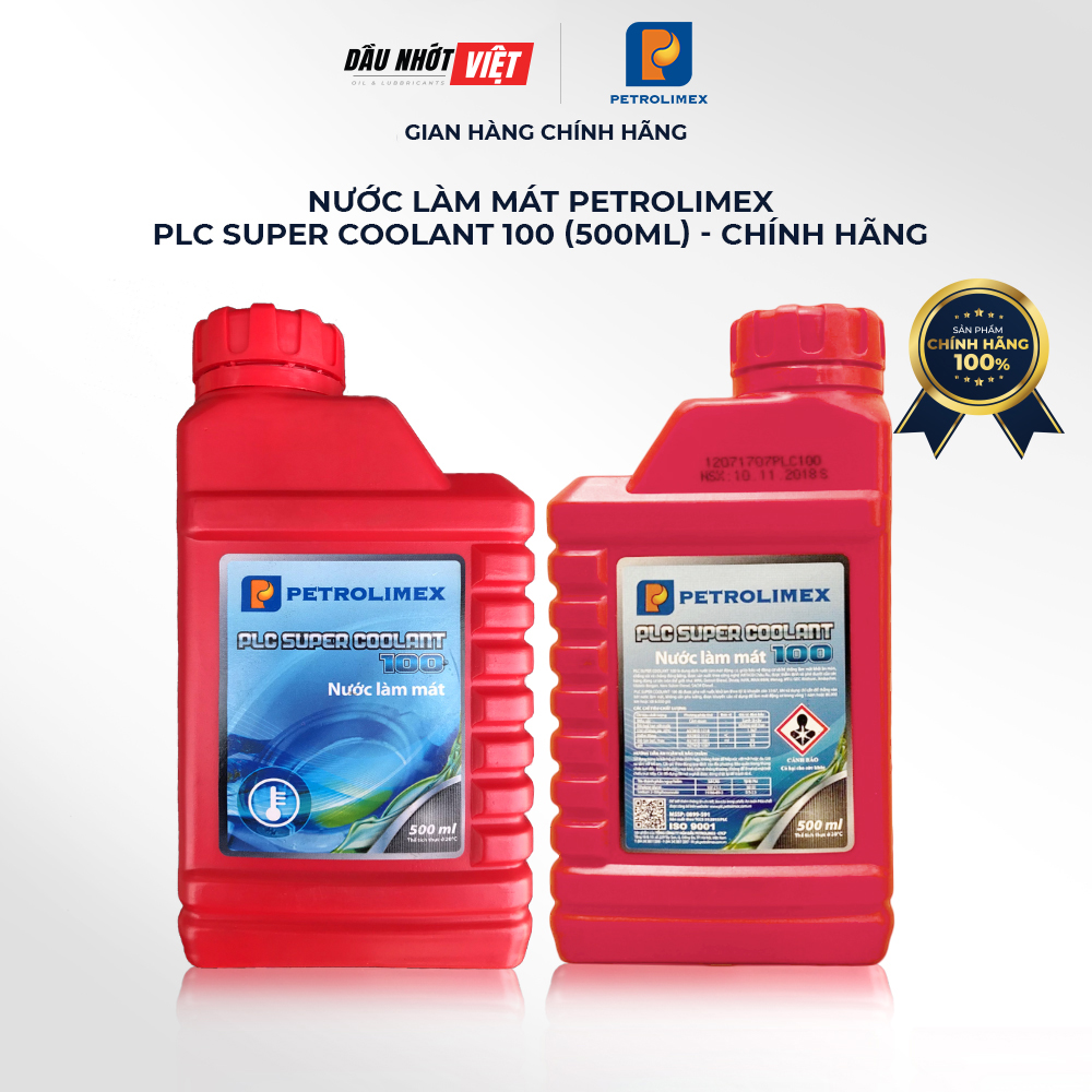 Nước làm mát động cơ xe máy, ô tô PETROLIMEX PLC SUPER COOLANT 100 - BÌNH 500ml - Chính Hãng