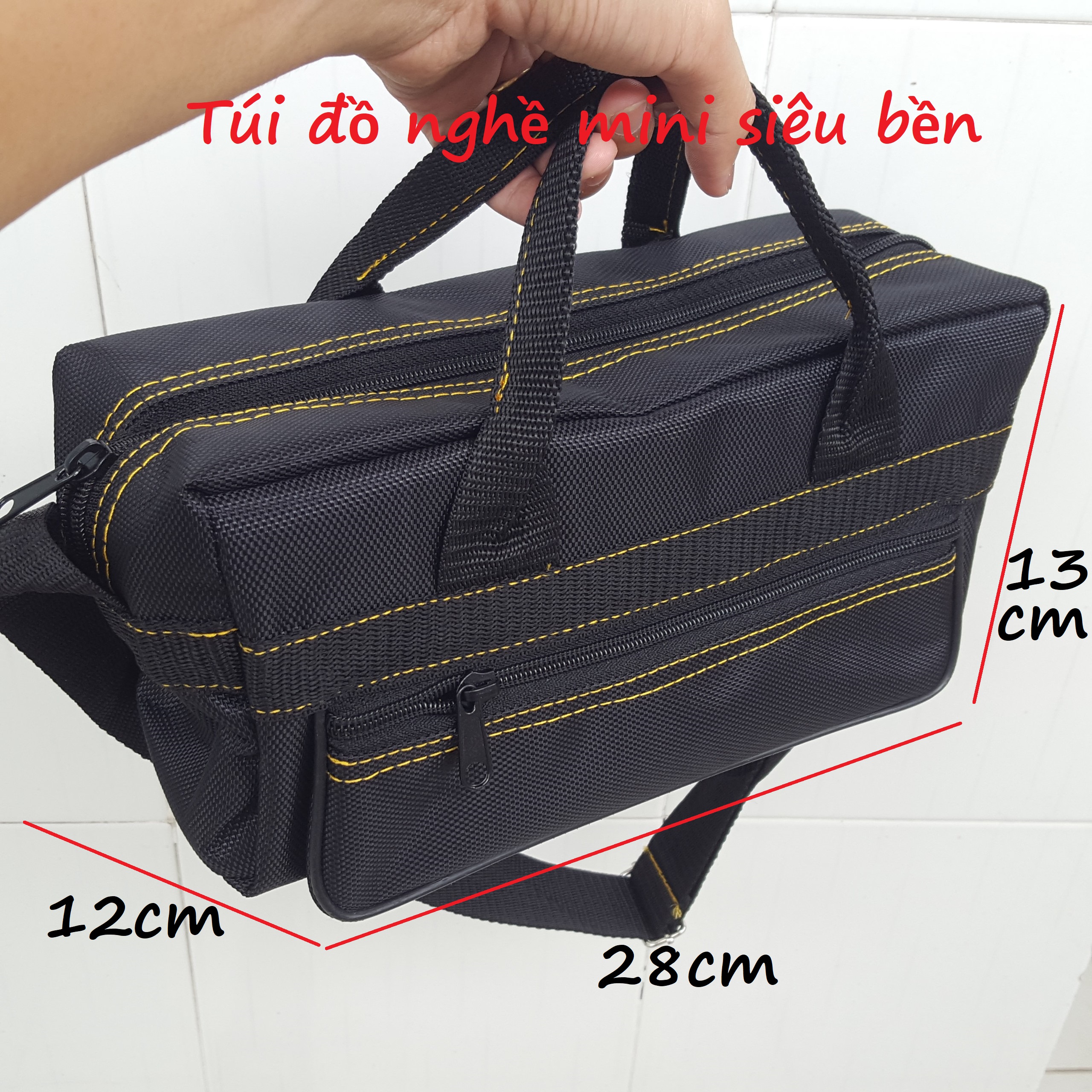 Túi đựng đồ nghề mini loại tốt siêu bền tiện lợi màu đen