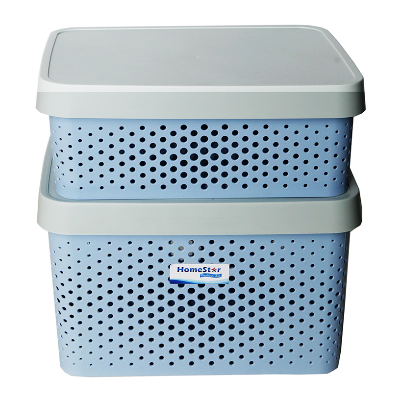 Bộ 2 hộp nhựa đựng quần áo đồ đạc tiện dụng HomeStar AM1 và AL1 BHKN172