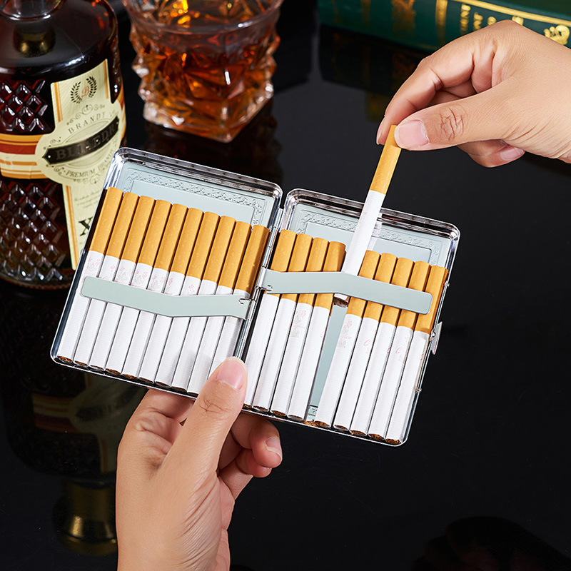  Hộp Đựng Thuốc Lá 20 Điếu Cầm Tay Kim Loại Hộp Thiếc Nhiều Hình 