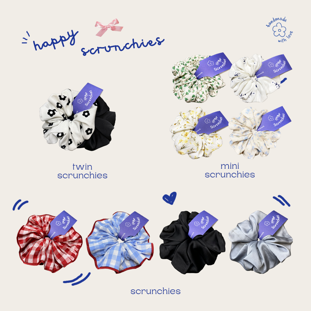 Dây buộc tóc vải naked by v - happy scrunchie