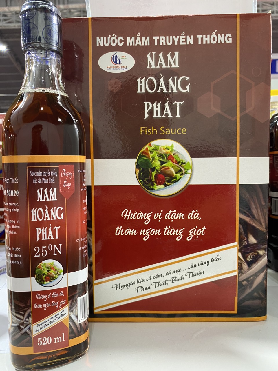 Nước mắm truyền thống phan thiết - nam hoàng phát loại thượng hạng 25n - chai 520 ml