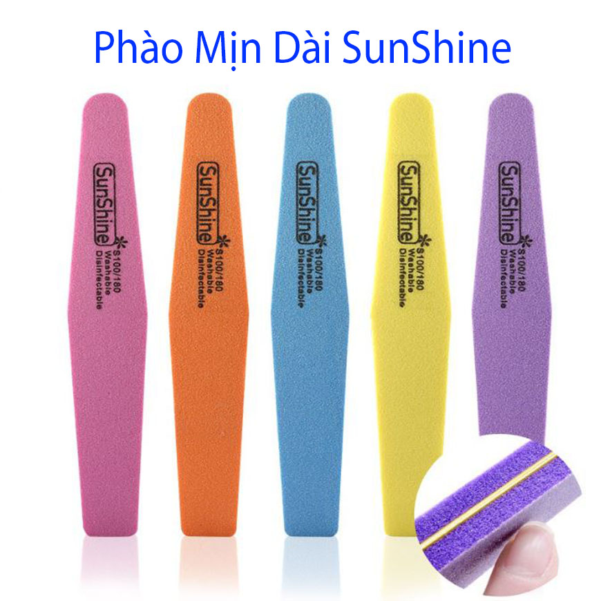 Phào Móng Dài SunShine , Phào Chà Mịn Móng loại dài, Phào Mịn, Phào dũa móng dạng thanh 2 mặt SunShine chuyên dụng cho dân làm móng nail