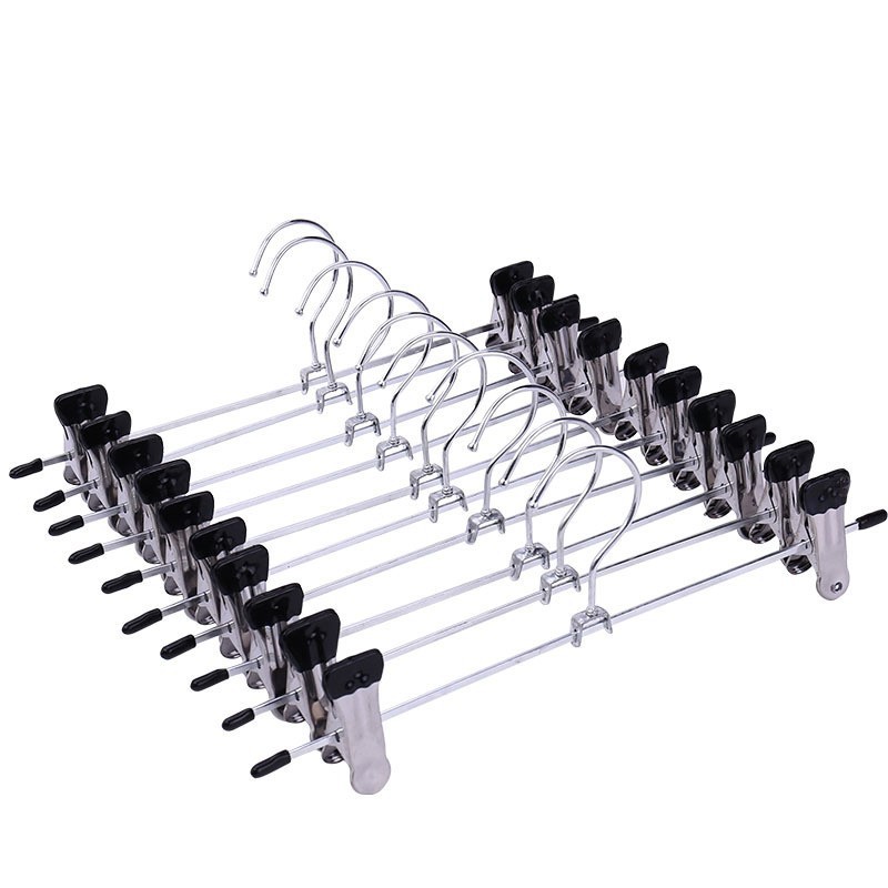 Móc áo gia dụng kẹp quần inox kẹp quần chống trơn trượt không đánh dấu kẹp váy thích hợp cho shop thời trang cửa hàng