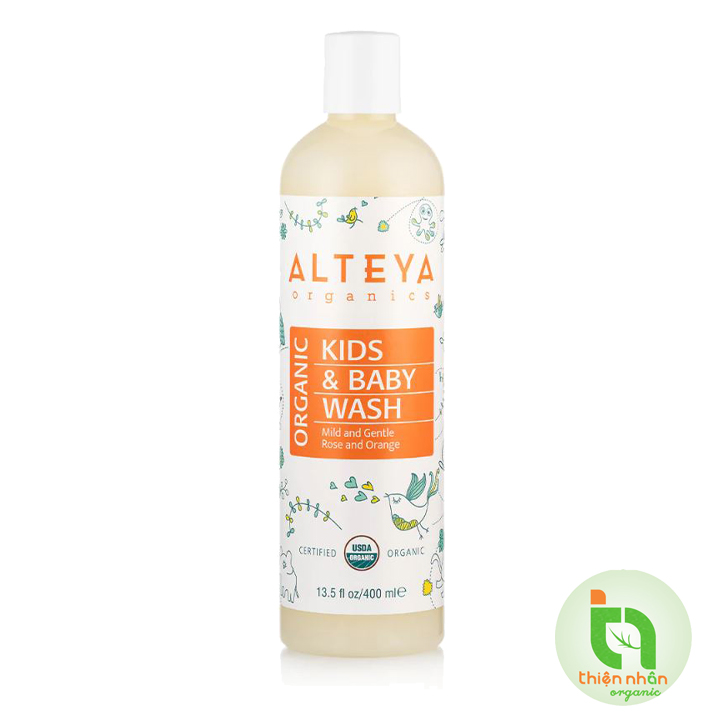 Sữa tắm gội hữu cơ cho bé Alteya Organics kids and baby wash 400ml